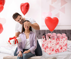 TIBAOLOVER Valentines gift basket doubles as cute room decor.
