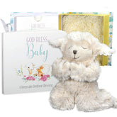 Tickle & Main baptism gift set white box closeup showcases ready-to-gift presentation.