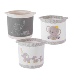 Tidelit elephant-design basket closeup-weave highlighting soft texture for nursery decor