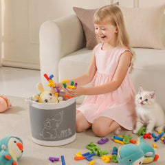 Tidelit nursery basket roomy diameter view demonstrates ample toy and clothing storage.