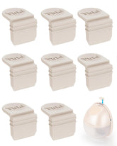 Tiga eufy spout cap closeup shows soft silicone seal for dust protection.