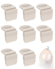 Tiga eufy spout cap closeup shows soft silicone seal for dust protection.