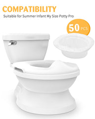 Tiga potty liners elastic-fit design ensures secure placement during potty use.