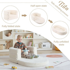 Tiita 3-in-1 Kids Sofa Bed loungers mode for relaxed naps