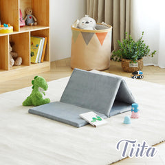 Tiita Kids Nap Mat 4-fold design shown for easy transport and storage.