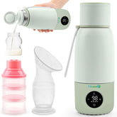 Tilcare portable bottle warmer front view with compact travel design for on-the-go feeding.
