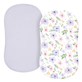 TILLYOU baby bassinet sheets Brilliant Little Flowers closeup, soft skin-friendly comfort for newborn sleep.