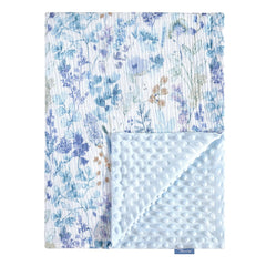 TILLYOU baby blanket dual layer close up showing breathable muslin and plush warmth