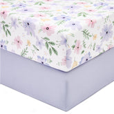 TILLYOU Baby Crib Sheets with Brilliant Little Flowers offer snug crib fit.