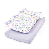 TILLYOU changing pad cover in brilliant little flowers pattern for cozy, stylish diaper changes.