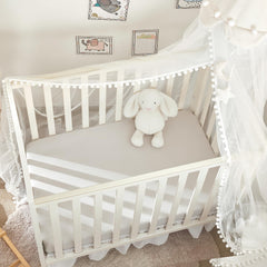 TILLYOU mini crib fitted sheet 38x24 fits securely on mini crib mattresses