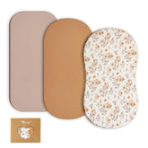 TILLYOU muslin bassinet sheets 3-pack show soft, breathable fabric for gentle sleep