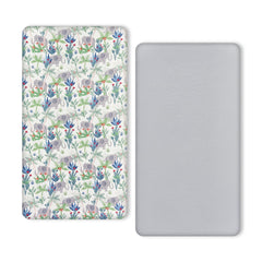 TILLYOU Rainforest Elephant crib sheet provides snug 52x28 fit for crib mattresses