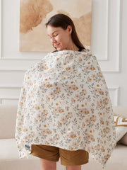 TILLYOU muslin nursing cover adjustable neckband provides a comfortable fit