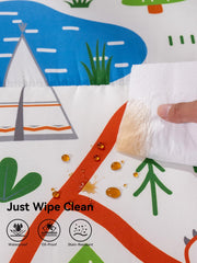 TILLYOU playmat closeup shows plush surface for comfy play.