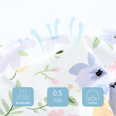 TILLYOU wide leg room sleep sack supports natural movement during sleep.