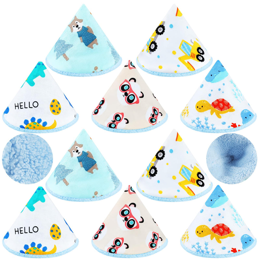 Timgle 10-piece coral velvet pee covers group with dinosaur prints for playful changes.