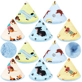 Timgle 10pcs coral velvet pee covers in vibrant colors for quick diaper-change identification.