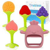 Tinabless baby teething keys coral red soothe gums safely