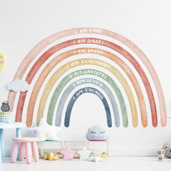 Tinideya rainbow wall decal full wall brightens a room with vivid colors