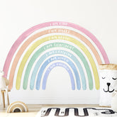 Tinideya rainbow wall decal nursery brightens with pastel hues and inspiration.