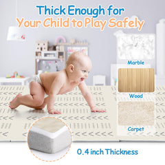 Tinideya EVA foam surface shown as easy-to-clean, water-resistant flooring.