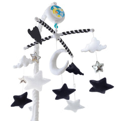 TINITIGIES Starry Night Mobile cloud view supports gentle visual tracking for babies.