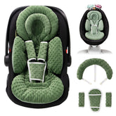 TinlyFinly infant seat insert with dots dark green boosts all-season comfort on car rides
