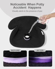 TinlyFinly waterproof car seat liner highlights 360° protection and spill resistance.