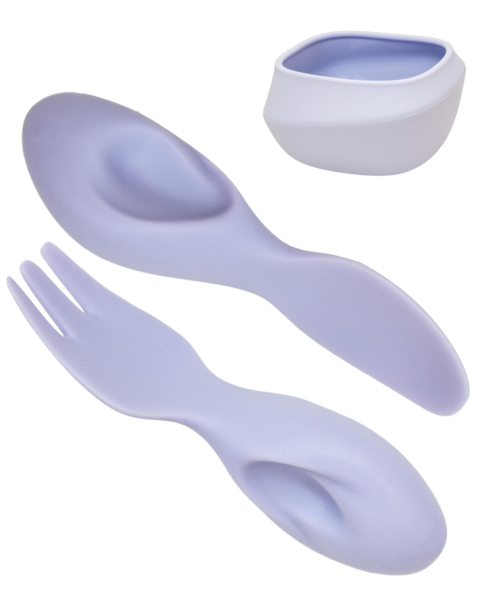 Tiny Genius toddler utensils ergonomic fork and spoon with stable grip for self-feeding