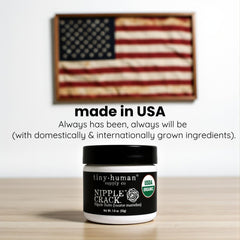 Tiny Human Supply Co odorless formulation label highlights clean ingredients