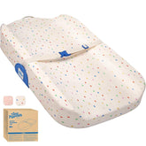 Tiny Marvels changing pad setup on a table for stable, easy diaper changes