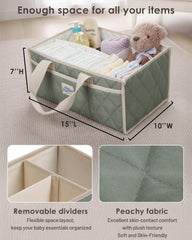 Tiny Marvels diaper caddy used as car organizer to tidy baby essentials on the go.