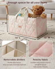 Tiny Marvels diaper caddy in a nursery decor setting blends with modern design.