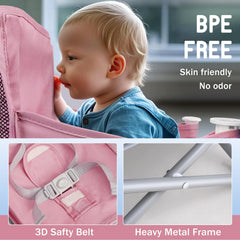 Tiny Marvels portable 3-in-1 baby chair booster at table for family meals.