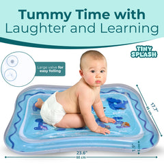 Tiny Splash water mat sea creatures design sparks sensory play and coordination.