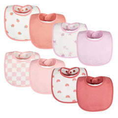 Tiny Twinkle 8 Pack bibs with a dry outer layer keep baby clothes clean during drool