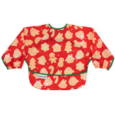 Tiny Twinkle long sleeve bib Gingerbread on child for mess-free feeding.