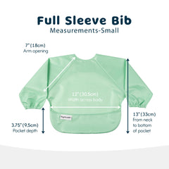 Tiny Twinkle long sleeve bib Mermaid waterproof protects clothes from spills.