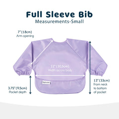 Tiny Twinkle long sleeve bib Mermaid wipe-clean keeps cleanup quick.