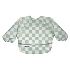 Tiny Twinkle long sleeve bib Waterproof full-coverage in action during messy meals