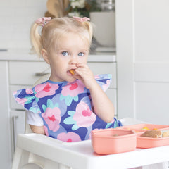 Tiny Twinkle mess-proof bib waterproof layer close-up protecting clothes during mealtime