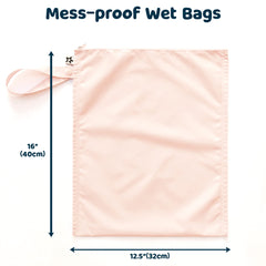 Tiny Twinkle Mess-Proof Wet Bags two-pack shown for travel essentials and organization
