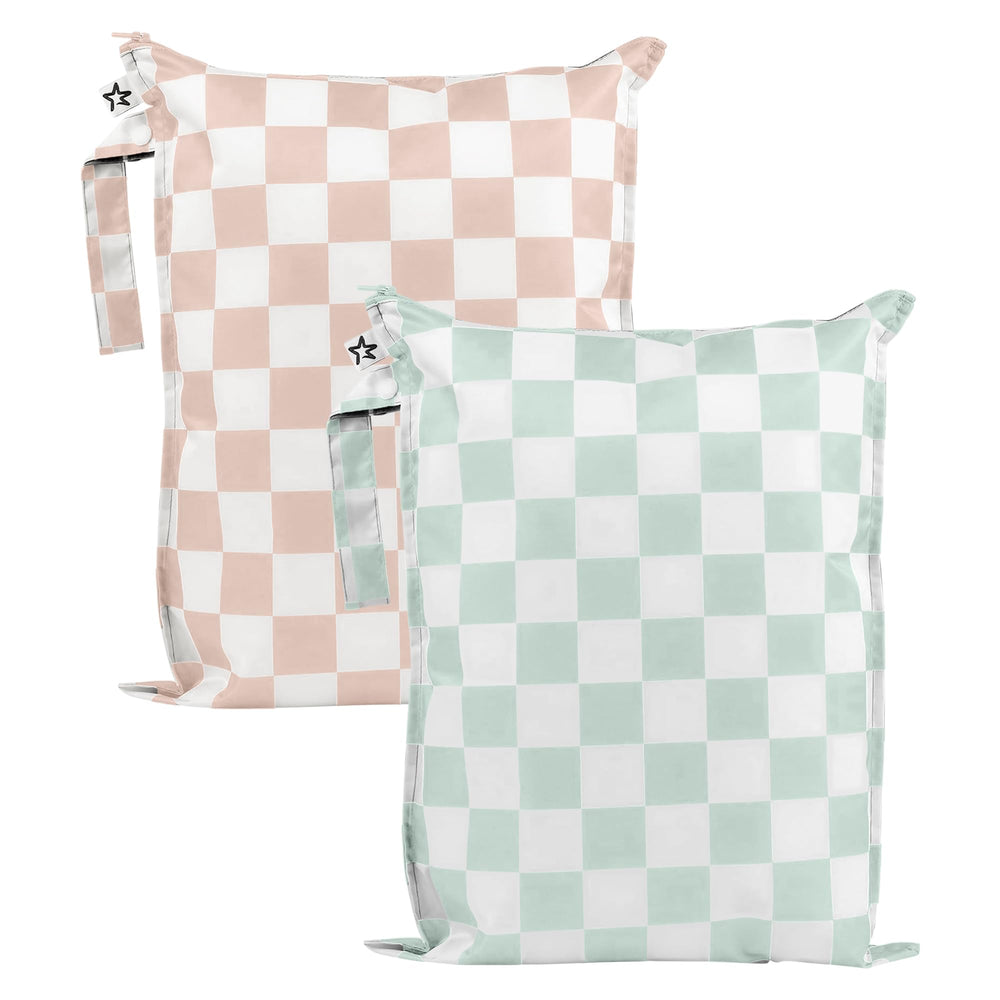 Tiny Twinkle Mess Proof Wet Bags front view, compact and travel-ready for on-the-go use