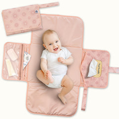 Tiny Twinkle portable changing pad folded flat for easy storage and travel.