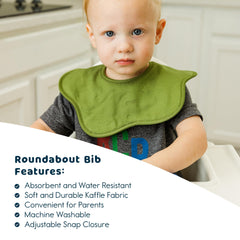 Tiny Twinkle Roundabout absorbent outer layer catches spills for quick cleanups.