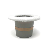 Tiny Undies Top Hat Potty grey outer shell with anti-slip band for secure infant use.