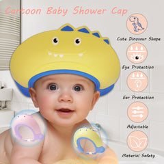 TinyGuardian dinosaur bath cap shield side view fits head
