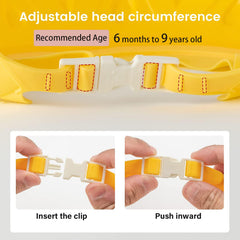 TinyGuardian baby shower cap yellow soft material close-up skin-friendly and lightweight