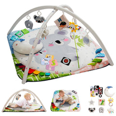 TINYHARBO Baby Play Gym center area encourages reaching and rolling play.